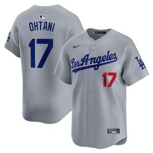 Nike Los Angeles Dodgers Ohtani #17 Road Jersey - Gray/Blue/Red